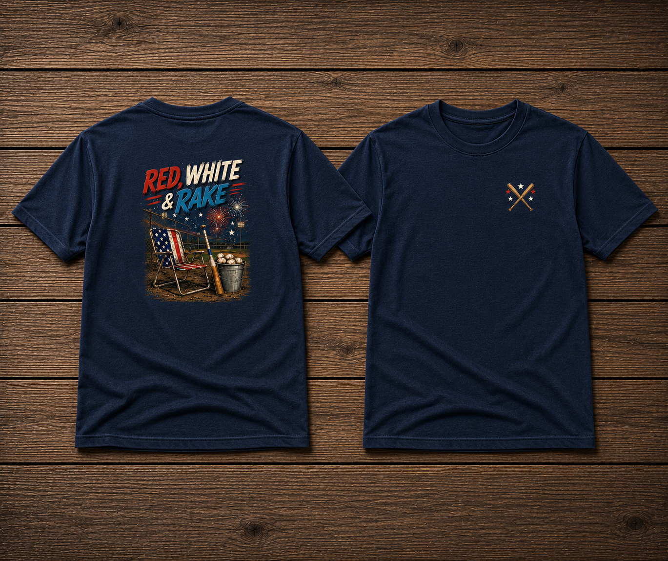 Red, White, and RAKE Tee