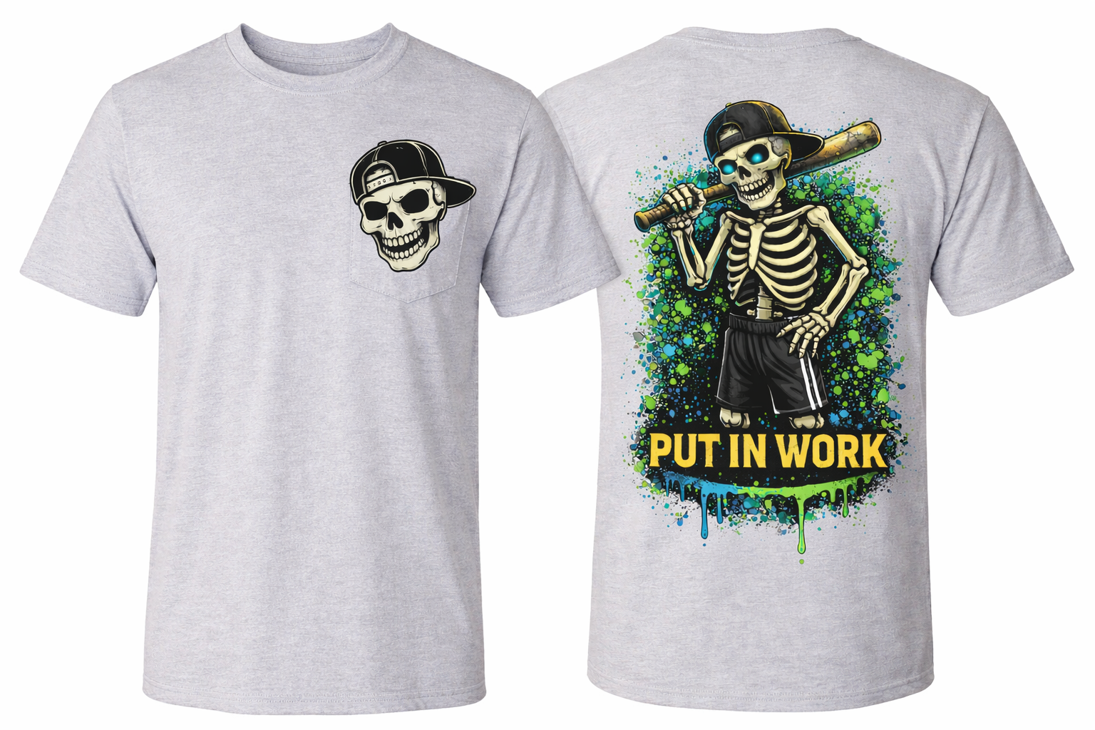 Put In Work Skeleton Tee