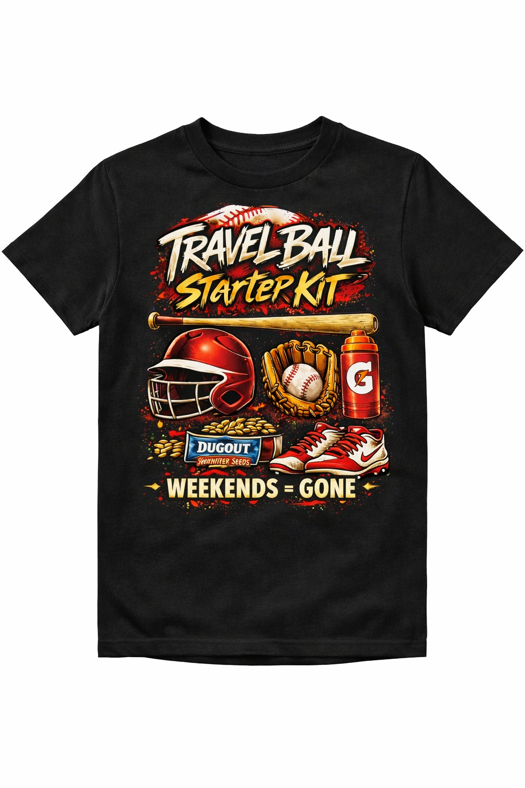 Travel Ball Starter Kit (Black--Red)